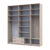 Šatní skříň Doros Rondi s věšákem, zrcadlem a vysokým nástavcem Kašmír 4 dvere 220x52x260 (42005408)