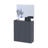 Botník se zrcadlem Doros Kassel Grafit 3 DTD 97×40×110 (42005497)
