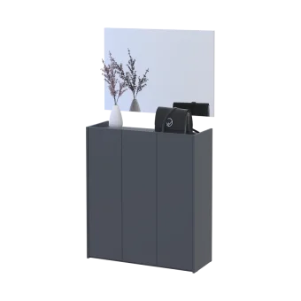 Botník se zrcadlem Doros Kassel Grafit 3 DTD 97×40×110 (42005497)