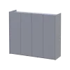 Botník se zrcadlem Doros Kassel Šedý 4 DTD 128×40×110 (42005510)