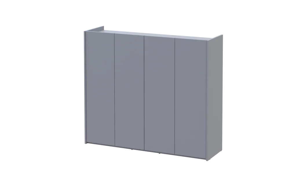 Botník se zrcadlem Doros Kassel Šedý 4 DTD 128×40×110 (42005510)