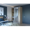 Šatní skříň Doros City Light Dub Sonoma 1 DTD / 1 zrcadlo 150×60×225 (42002039)