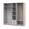 Šatní skříň Doros Rondi s věšákem a zrcadlem Kašmír 3 dvere 181x52x195 (42005401)
