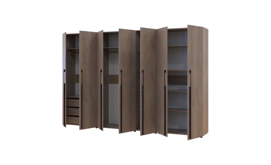 Kleiderschrank mit Regalen und Schubladen Doros Kasper Cremona Cannolo 2+3+2 LTD 315 × 50 × 204 cm (42005739)