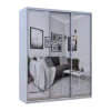 Šatní skříň Doros City Light Borovice Natti 3 zrcadla 180×60×225 (80736524)