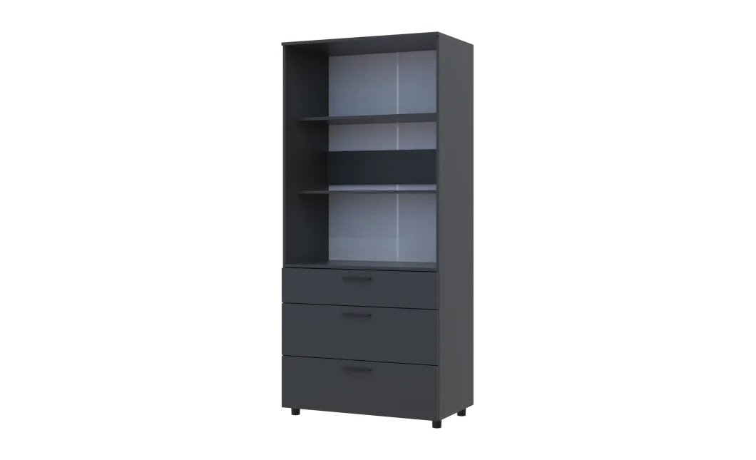 Skříň na oblečení Doros Thorn Antracit 2 DTD/3Š police 90х51.6х200 (44900446)