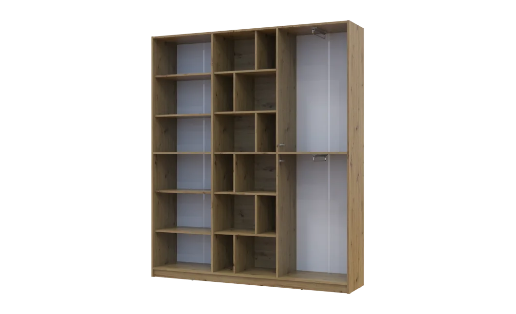 Skříň na oblečení Doros Morgan Dub Artisan/Kašmír DTD 180×40×210 (44900408)