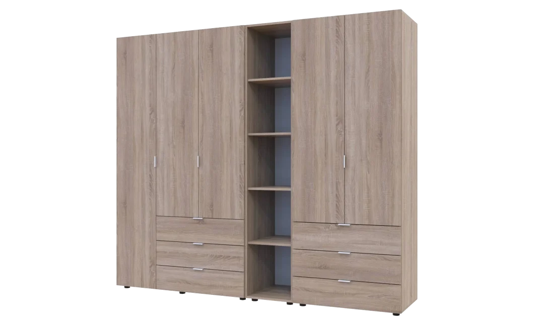 Set Doros Gelar s regálem Dub Sonoma 2+3 dveře 231,9×49,5×203,4 (42005046)