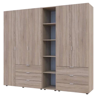 Set Doros Gelar s regálem Dub Sonoma 2+3 dveře 231,9×49,5×203,4 (42005046)
