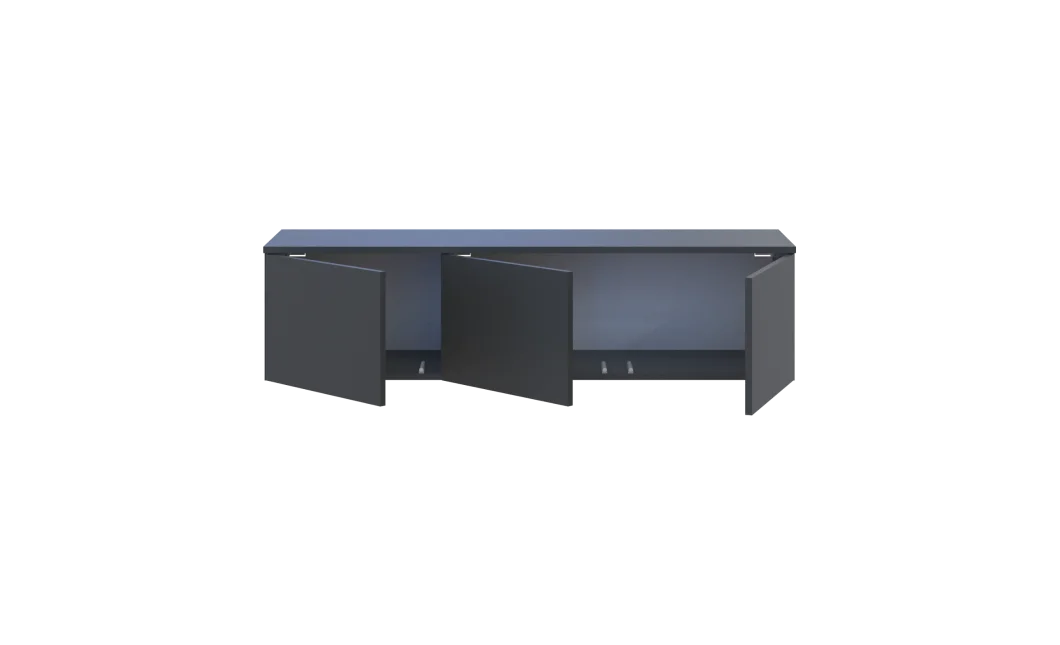 TV stolek Doros Levia Antracit 3 dveře 130x35x33 (41516289)
