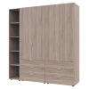 Set Doros Gelar s regálem Dub Sonoma 2+2 dveře 193,2 × 49,5 × 203,4 (42005044)