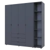Set Doros Gelar s regálem Grafit 4 dveře 193,2×49,5×203,4 (42005063)
