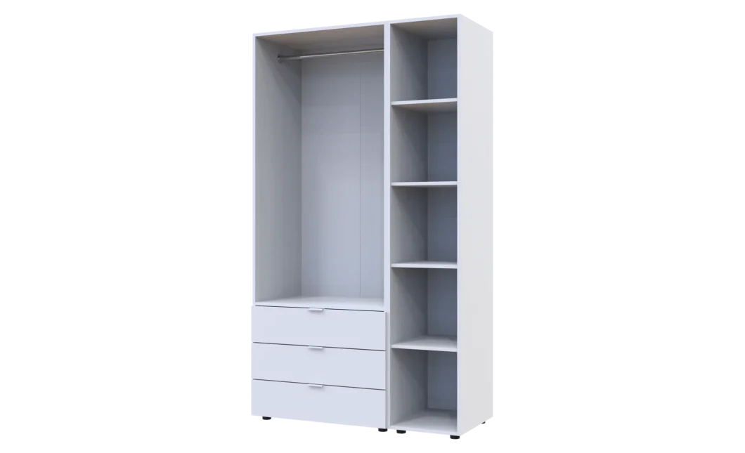 Set Doros Gelar s regálem Bílý 2 dveře 115,7×49,5×203,4 (42005029)