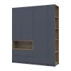 Šatní skříň s výklenkem a regálem Doros Dale Antracit/Dub Evok 3 dveře 178×52×220 (42005338)