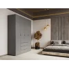 Šatní skříň na oblečení Doros Gelar Grafit 4 dveře 155×49,5×203,4 (80737075)
