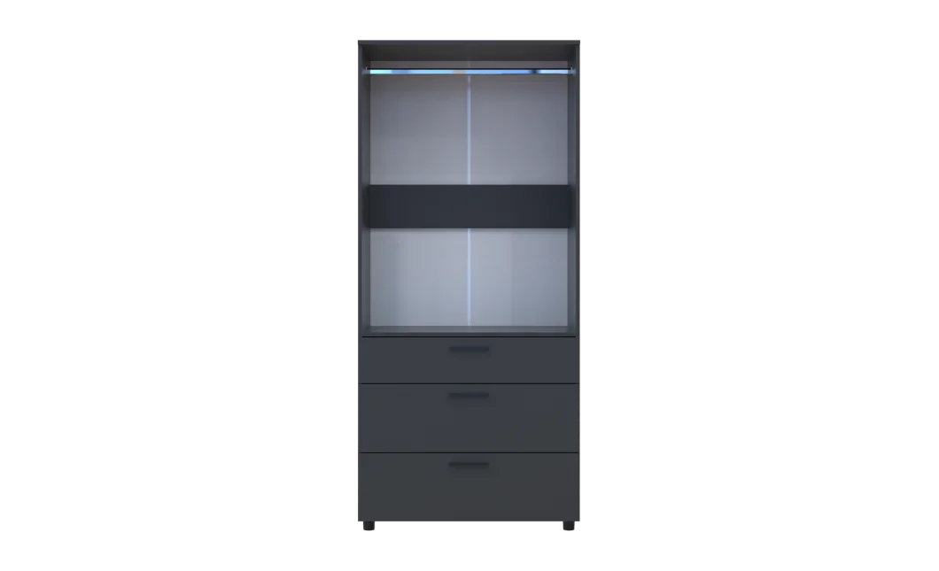 Skříň na oblečení Doros Thorn Antracit 2 DTD/3Š tyč 90х51.6х200 (44900445)