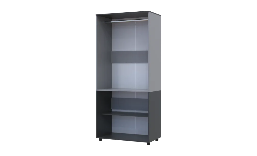 Skříň na oblečení Doros Thorn Antracit/Šedá 2 DTD tyč 90х51.6х200 (44900471)