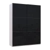 Šatní skříň s posuvnými dveřmi Doros G-Caiser Kašmír / Černá 2 skla / 3 části 180x60x240 (42005326)