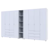 Set Doros Gelar s regálem Bílý 4+4 dveře 348,2×49,5×203,4 (42005040)