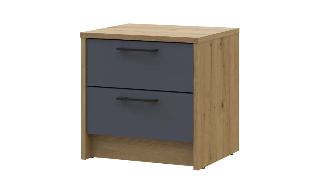 Noční stolek Doros Rondi Dub Artisan/Antracit 2Zás 40x35x40 (41516286)