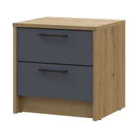 Noční stolek Doros Rondi Dub Artisan/Antracit 2Zás 40x35x40 (41516286)