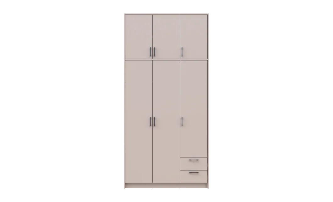 Šatní skříň Doros Rondy s s vysokým nástavcem Kašmír 3 dvere 121x52x260 (80738485)