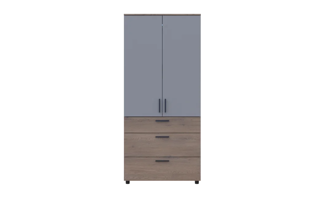 Skříň na oblečení Doros Thorn Cremona Cannolo/Šedá 2 DTD/3Š police 90х51.6х200 (44900458)
