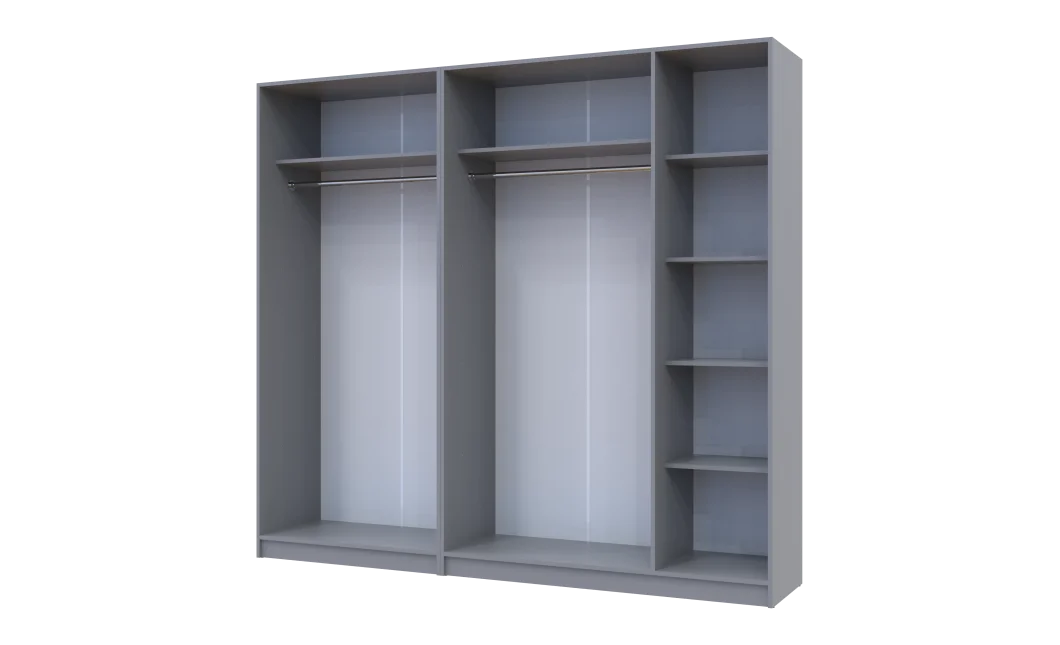 Sada Promo Šedá 2+3 dveře 225x48x204 (80737767)