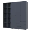 Set Doros Gelar se 2 regálů Grafit 3 dveře 192,6×49,5×203,4 (42005060)