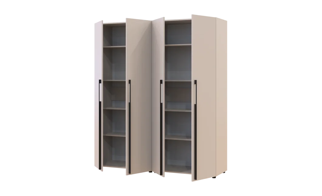 Kleiderschrank mit Regalen Doros Kasper Kaschmir 2+2 LTD 180 × 50 × 204 cm (42005530)