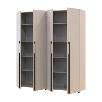 Kleiderschrank mit Regalen Doros Kasper Kaschmir 2+2 LTD 180 × 50 × 204 cm (42005530)