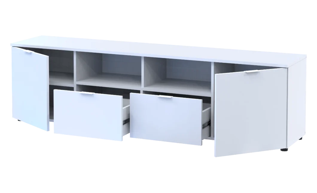 Komoda Doros Ron 4 Bílý 2 dveře 2 zásuvky 180 × 38 × 50 (44900221)