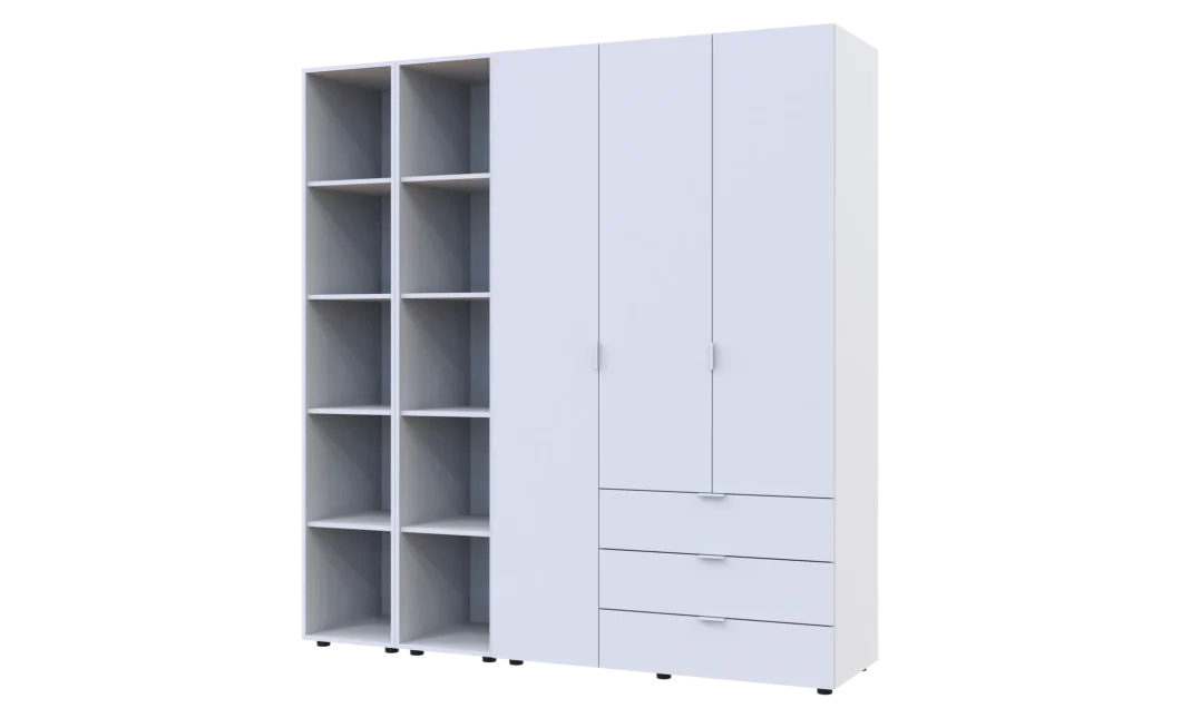 Set Doros Gelar se 2 regálů Bílý 3 dveře 192,6×49,5×203,4 (42005035)