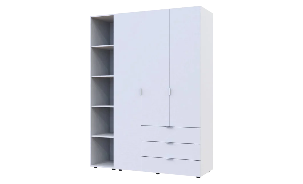 Set Doros Gelar s regálem Bílý 3 dveře 154,4×49,5×203,4 (42005034)