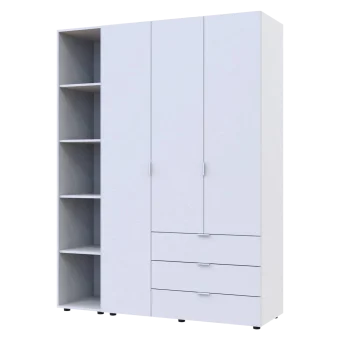 Set Doros Gelar s regálem Bílý 3 dveře 154,4×49,5×203,4 (42005034)