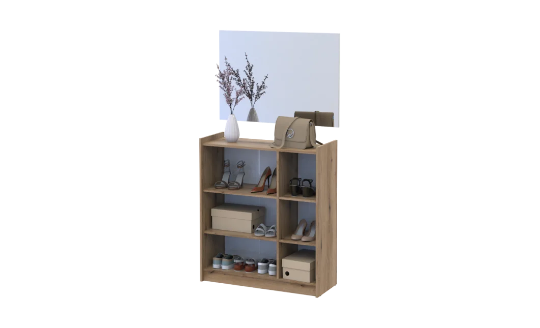 Botník se zrcadlem Doros Kassel Dub Evok 3 DTD 97×40×110 (42005500)