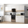 Kuchyně Lea Doros 2,6 m Bílá/Dub Sonoma DTD 260×60×250 (81000009)