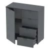 Komoda Doros Ron 1 1 dveře 4 zásuvky Grafit 80 × 38 × 81 (41516006)