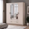 Šatní skříň Doros Rondy se zrcadlem Kašmír 4 dvere 160x52x195 (80738478)
