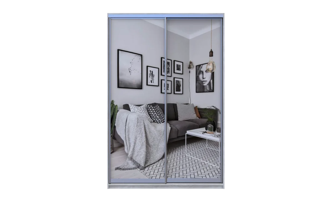 Šatní skříň Doros City Light Borovice Natti 2 zrcadla 150×60×225 (80736514)