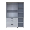 Skříň na oblečení Doros Thorn Borovice Natti/Šedá 3 DTD/3Š tyč 135х51.6х200 (44900513)