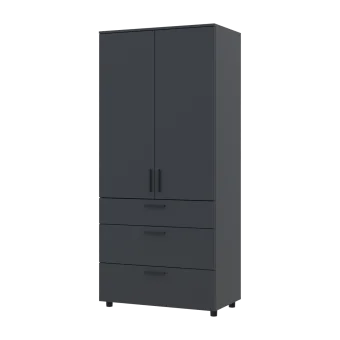 Skříň na oblečení Doros Thorn Antracit 2 DTD/3Š tyč 90х51.6х200 (44900445)