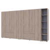 Set Doros Gelar s regálem Dub Sonoma 4+4 dveře 348,2×49,5×203,4 (42005053)