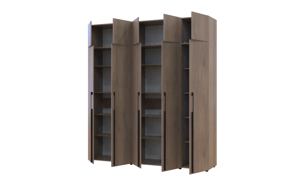 Kleiderschrank mit Regalen und Aufsatzschrank Doros Kasper Cremona Cannolo 2+3 LTD 225 × 50 × 245 cm (42005553)