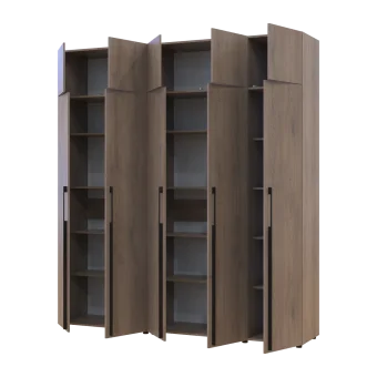 Kleiderschrank mit Regalen und Aufsatzschrank Doros Kasper Cremona Cannolo 2+3 LTD 225 × 50 × 245 cm (42005553)