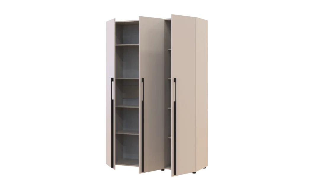 Kleiderschrank mit Regalen Doros Kasper Kaschmir 3 LTD 135 × 50 × 204 cm (42005559)