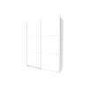 Skříň s posuvnými dveřmi Doros G-Caiser Bílá / Bílá 2 DTD / 3 části 180x60x240 (42002108)