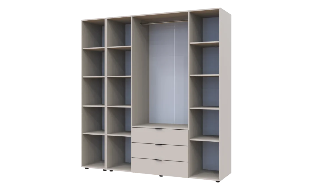 Skříň na oblečení Doros Gelar Kašmír 4 dveře/zrcadlo 194 × 49,5 × 203,4 (80737659)