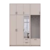 Šatní skříň Doros Rondi s věšákem, zrcadlem a vysokým nástavcem Kašmír 3 dvere 181x52x260 (42005407)