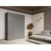 Šatní skříň na oblečení Doros Gelar Grafit 4 dveře 155×49,5×203,4 (80737075)